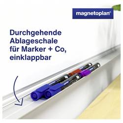 magnetoplan bílá popisovací tabule CC (š x v) 200 cm x 120 cm bílá emailový nátěr , hladký vč. odkládací misky