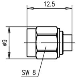 Telegärtner 100024619 100024619 SMA konektor zástrčka, rovná 50 Ω 1 ks