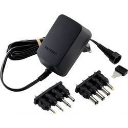 VOLTCRAFT VC-11258680 zásuvkový napájecí adaptér, nastavitelný, regulovatelné výstupní napětí, 3 V/DC, 4.5 V/DC, 5 V/DC, 6 V/DC, 7.5 V/DC, 9 V/DC, 12 V/DC, 0.6
