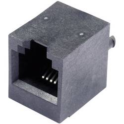 BEL Stewart Connectors SS65600-002F, RJ45 konektor, zásuvka, vestavná vertikální, počet pólů: 6P4C, černá, 1 ks