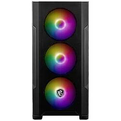 MSI M100R midi tower PC skříň černá 4 předinstalované LED ventilátory, prachový filtr, boční okno