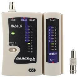 Basetech BT-200 tester kabelů, pro RJ-45, RJ-11, BNC, BT-200