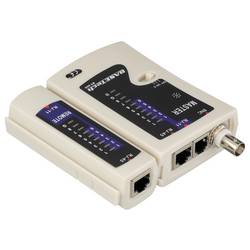 Basetech BT-200 tester kabelů, pro RJ-45, RJ-11, BNC, BT-200