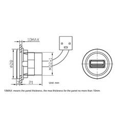 TRU COMPONENTS USB-19-BK USB 2.0 zásuvka, typ A, vestavná zásuvka, vestavná Množství: 1 ks