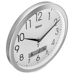 Mebus 19422 DCF nástěnné hodiny 30 cm x 30 mm, stříbrná