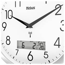 Mebus 19422 DCF nástěnné hodiny 30 cm x 30 mm, stříbrná