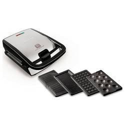 Tefal SW 854 D Snack Collection vaflovač nepřilnavý povlak, automatické přizpůsobení teploty černá, nerezová ocel kartáčovaná