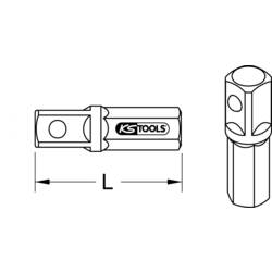 KS Tools 5038231 503.8231 adaptér zástrčného klíče 1/4 palec Pohon (šroubovák) 1/4 (6,3 mm) 22.5 mm 1 ks
