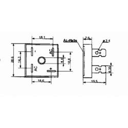 Diotec KBPC10/15/2502FP můstkový usměrňovač KBPC 200 V 25 A jednofázové