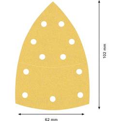 Bosch Accessories 2608901649 Brusný papír pro multifunkční brusku Zrnitost 120 (d x š) 93 mm x 102 mm 50 ks