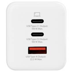 Skross Power Charger Combo+ 100W US USB nabíječka, USB Power Delivery (USB-PD) , GaN, 2x USB-C®, 1x USB A , 100 W, Dodávka energie, bílá