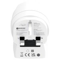 Skross 1.500283-E cestovní adaptér SKROSS - Länderstecker Europe to UK USB AC20PD weiß