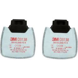 3M Secure P3 R click částicový filtr s aktivním uhlím D3138 2 ks