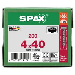 SPAX 0201040400403 půlkulaté šrouby 4 mm 40 mm T-STAR plus ocel 200 ks
