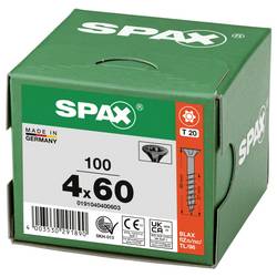 SPAX 0191040400603 šroub ze zápustnou hlavou 4 mm 60 mm T-STAR plus ocel 100 ks