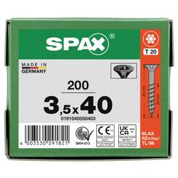 SPAX 0191040350403 šroub ze zápustnou hlavou 3.5 mm 40 mm T-STAR plus ocel 200 ks