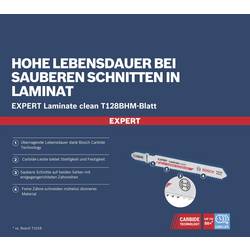 Bosch Accessories 2608900542 Přímočarý pilový list EXPERT ‘laminate Clean’ T128 BHM, 3 ks 3 ks