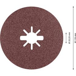 Bosch Accessories 2608621781 vláknitý kotouč Průměr 115 mm Zrnitost=80 5 ks