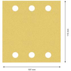 Bosch Accessories EXPERT C470 2608900893 brusný papír s otvory Zrnitost 120 (d x š) 115 mm x 107 mm 10 ks