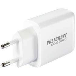VOLTCRAFT UC-1C20W01 USB nabíječka, GaN, 1x USB-C®, 20 W, Rychlé nabíjení, Power Delivery 3.0, bílá
