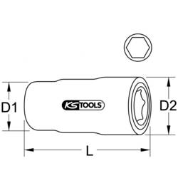 KS Tools 1171217 117.1217 Nástrčný klíč izolovaná 17 mm 1/2 17 mm 1/2