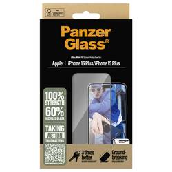 PanzerGlass Ultra-Wide Fit ochranné sklo na displej smartphonu Apple iPhone 15 Plus, iPhone 16 Plus 1 ks Chránící proti otiskům prstů, odolné vůči poškrábání