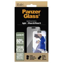 PanzerGlass Classic Fit ochranné sklo na displej smartphonu Apple iPhone 16, iPhone 15 1 ks Chránící proti otiskům prstů, odolné vůči poškrábání 2873