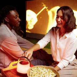 Philips LED 8720169296503 Alula SR PT 1.2W RGB30K BL solární stolní lampa 1.2 W teplá bílá, RGB bílá, černá