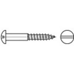 TOOLCRAFT TO-5446656 půlkulaté šrouby do dřeva 3.5 mm 50 mm příruba DIN 96 mosaz 200 ks