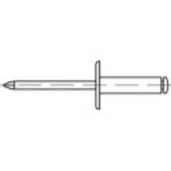 trhací nýt TOOLCRAFT 160147, (Ø x d) 4 mm x 10 mm, hliník, 500 ks