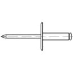 trhací nýt TOOLCRAFT 160168, (Ø x d) 4.8 mm x 10 mm, hliník, 250 ks
