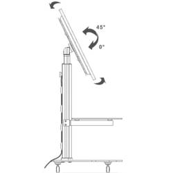 SpeaKa Professional SP-TVRW-01 TV kolečkový vozík 81,3 cm (32) - 139,7 cm (55) naklápěcí, nastavitelná výška