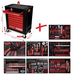 KS Tools 815.7397 dílenský vozík Barva: černá, červená