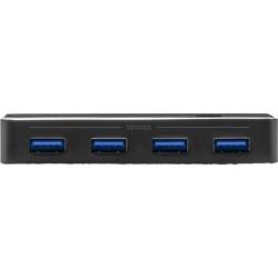 LINDY 43387 4 + 2 porty USB 3.0 přepínač černá