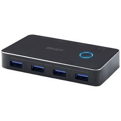 LINDY 43387 4 + 2 porty USB 3.0 přepínač černá