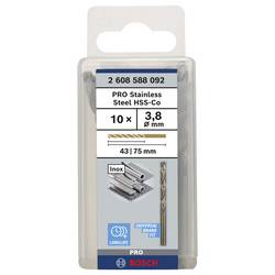 Bosch Accessories 2608588092 HSS-Co 5 kovový spirálový vrták 3.8 mm Celková délka 75 mm Cobalt DIN 338 válcová stopka 10 ks