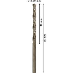 Bosch Accessories 2608588092 HSS-Co 5 kovový spirálový vrták 3.8 mm Celková délka 75 mm Cobalt DIN 338 válcová stopka 10 ks
