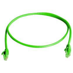 Telegärtner 100008318 RJ45 síťové kabely, propojovací kabely CAT 6 2.0 m zelená samozhášecí, S průchodkou chránící proti zlomení 1 ks