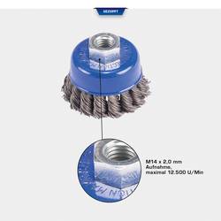 Brilliant Tools Hrncový kartáč, Ø 65 mm, s upínáním M14 x 2,0 mm BT103103 BT103103 1 ks