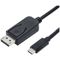 Roline USB-C® / DisplayPort adaptér USB-C ® zástrčka, Konektor DisplayPort 1.00 m černá 11.04.5835 8K UHD Kabel pro displeje USB-C®