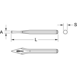 KS Tools Křížové dláto, 8-hranné, 4x 125 mm 162.0301