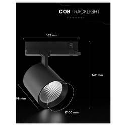 V-TAC VT-11136 LED pásové reflektory 36 W Energetická třída (EEK2021): F (A - G) LED černá