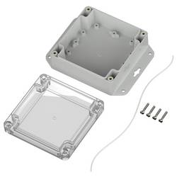 TRU COMPONENTS 6U07111105737 TC-13865268 Průmyslová skříň 136.5 x 106.5 x 45 ABS-PC světle šedá, transparentní 1 ks