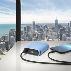 RealPower REALPOWER PB-10000 C powerbanka 10000 mAh, Dodávka energie, USB-C®, fialová, Indikátor stavu