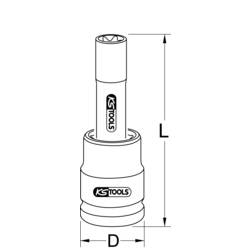 KS Tools 450.0481 450.0481 vnější TORX rázový nástrčný klíč 1 E 18 1