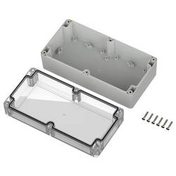 TRU COMPONENTS 6U07201008139 TC-13865156 Průmyslová skříň 200 x 100 x 75 polykarbonát světle šedá, transparentní 1 ks