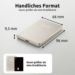 Intenso Intenso Power Bank MW5000 champagne powerbanka Li-Pol, 5000 mAh, Dodávka energie, USB-C®, champagne