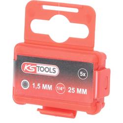 KS Tools 911.8395 911.8395 bit inbus Pohon (šroubovák): 1/4 (6,3 mm) Typ zakončení: inbus 1.5 mm 25 mm