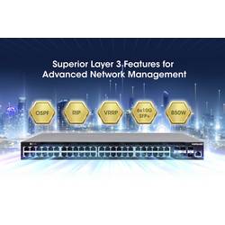 Intellinet 54-Port L3 Fully Managed PoE+ Switch mit 48 Gigabit-Ports und 6 SFP+ Uplinks 19 síťový switch 10 / 100 / 1000 MBit/s IEEE802.3af (15,4 W),