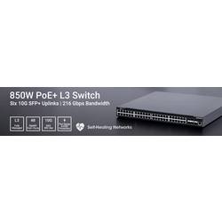 Intellinet 54-Port L3 Fully Managed PoE+ Switch mit 48 Gigabit-Ports und 6 SFP+ Uplinks 19 síťový switch 10 / 100 / 1000 MBit/s IEEE802.3af (15,4 W),